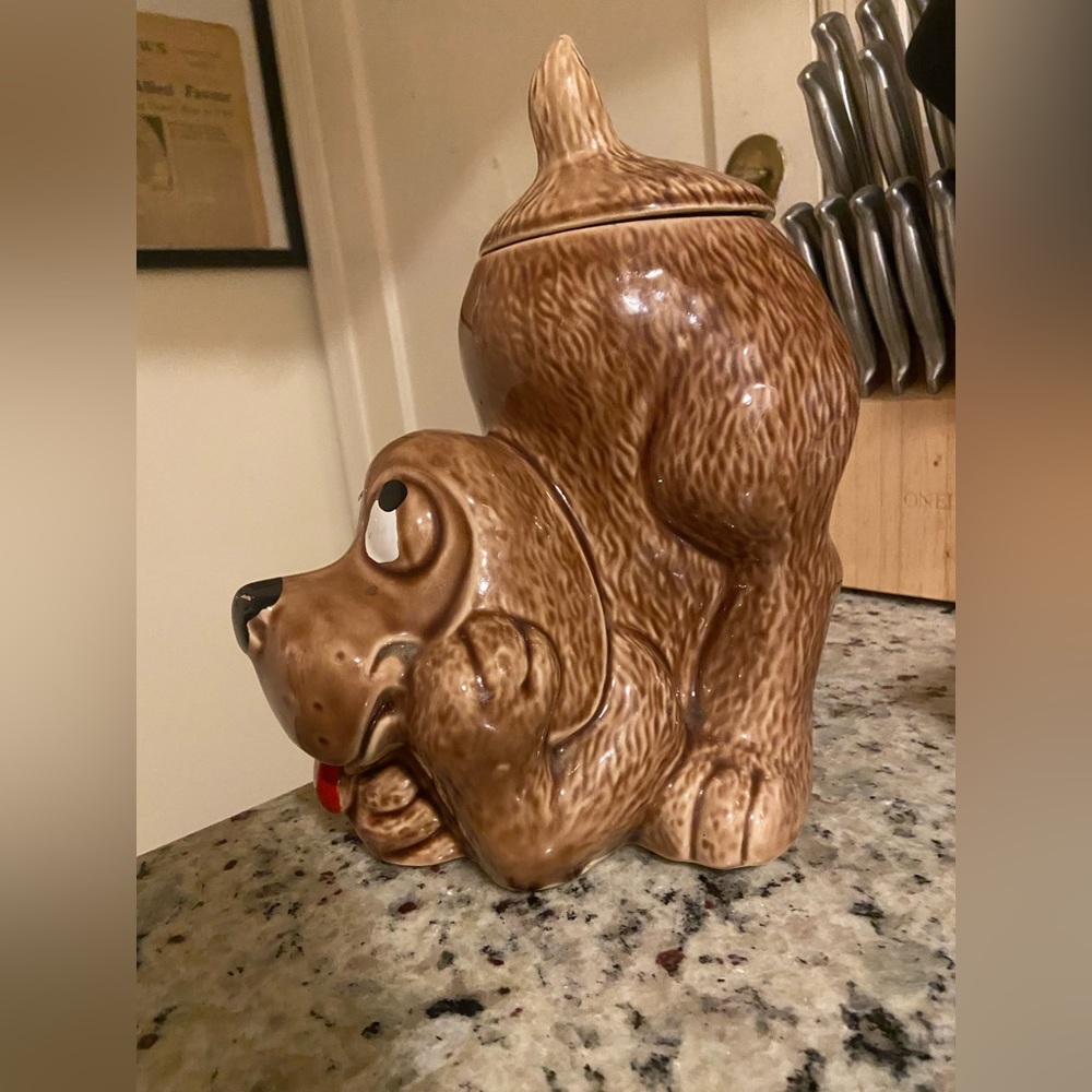Vintage McCoy Thinking dog cookie jar